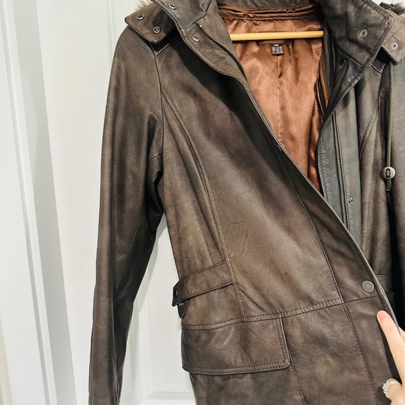 DANIER Leather Jacket  Women’s Size M   Brown Soft Leather - Picture 14 of 15